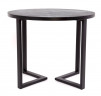 Стол круглый "Лофт Зиг-Заг" (ЛДСП 32 мм /Гранит темный 1571/ кромка чёрная)