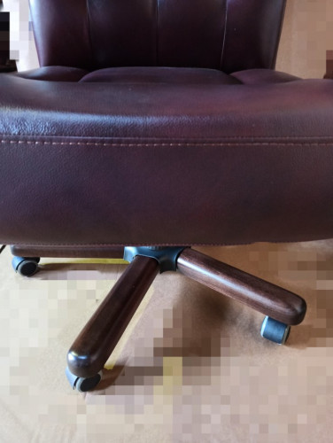 Кресло руководителя Alberto steel нат кожа вишня МБ дерево ИМ