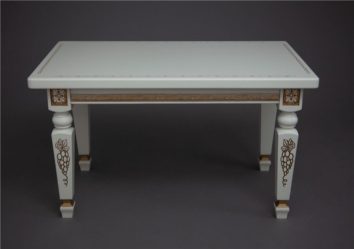 Журнальный стол "Верона-В"  (1013+патина золото) слоновая кость