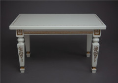 Журнальный стол "Верона-В"  (1013+патина золото) слоновая кость