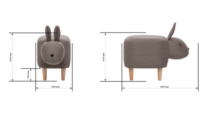 Пуф Rabbit COMBI (ткань Milos 16)