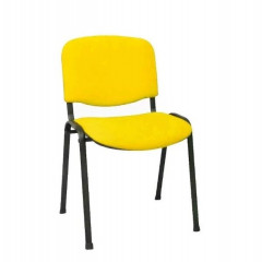 Стул для посетителей ИЗО черный каркас кожзам V26 желтый