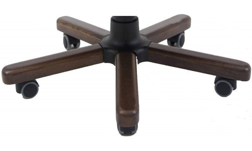 Кресло руководителя Alberto steel нат кожа коричневая МБ дерево ИМ