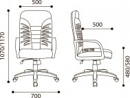 Кресло Танго стандарт кожа (черная)