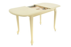 Стол "Прага 110" раздвижной (1100х700 / Цвет дерева: Тон 10 Слоновая кость RAL 1015)