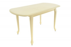 Стол "Прага 110" раздвижной (1100х700 / Цвет дерева: Тон 10 Слоновая кость RAL 1015)