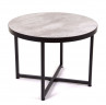 Стол журнальный круглый "Лофт 60" (ЛДСП 32 мм /Ателье св./ кромка чёрная)