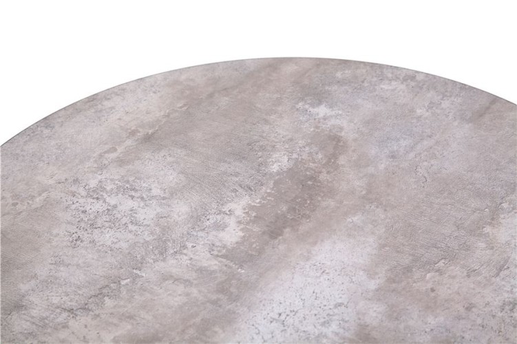 Стол журнальный круглый "Лофт 60" (ЛДСП 32 мм /Ателье св./ кромка чёрная)