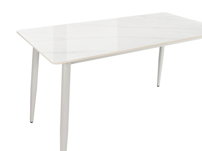 Стол для кафе Uni-Form-S2.2B (1300х700) SGrey/White Gloss Marble