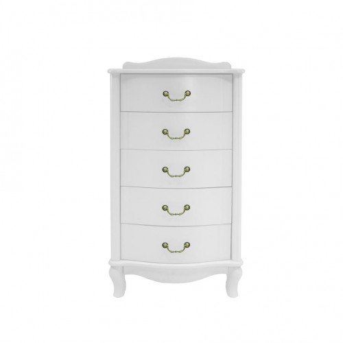 Комод Джульетта узкий (5 ящиков) Молочный дуб  Ls