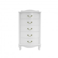 Комод Джульетта узкий (5 ящиков) Молочный дуб  Ls