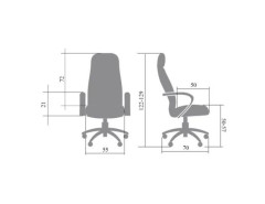 Кресло руководителя Alberto нат кожа черная/дерево/кантри ИМ