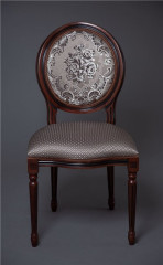 Стул "Милорд-15" (Темный орех+патина / ткань Luiza Mocco)