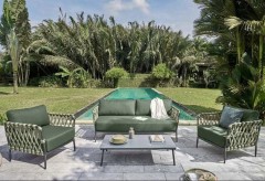 Плетеный комплект мебели с диваном из роупа MARRAKESH OLIVE GREEN KWA