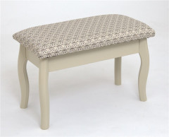 Банкетка из массива березы (каркас Слоновая кость/Крапинка светлая/ткань Лоди29/2)