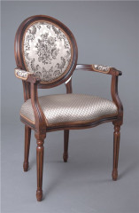 Кресло "Милорд-15" (Темный орех+патина /ткань Luiza Mocco)