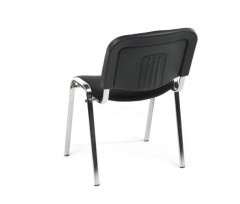 Стул для посетителей ИЗО хром ткань C11 черный ИМ