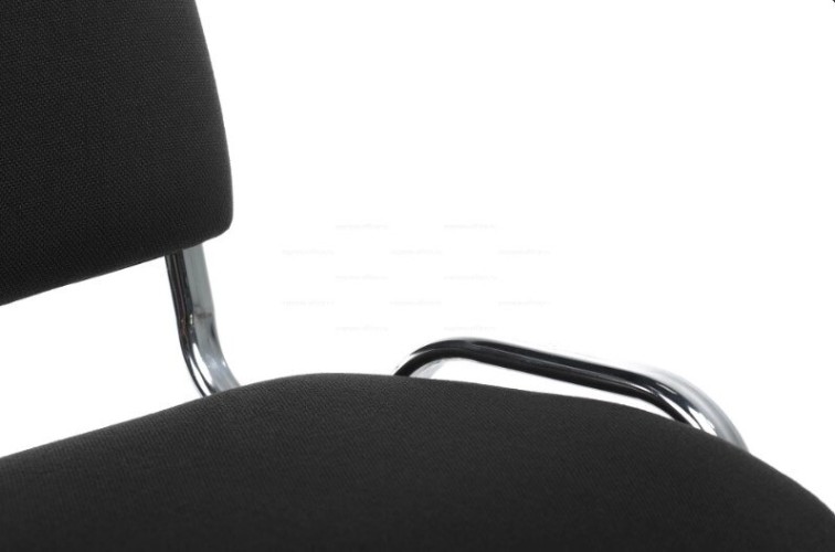 Стул для посетителей ИЗО хром ткань C11 черный ИМ