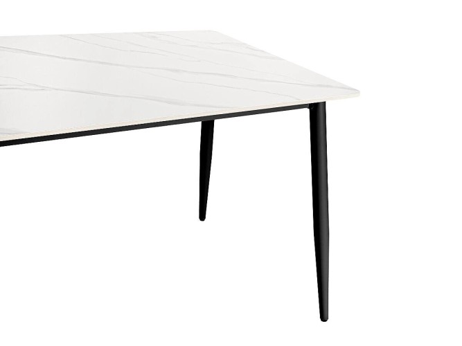 Стол для кафе Uni-Form-S2.2B (1300х700) SBlack/White Matt Marble