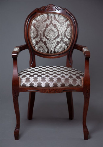 Кресло "Милорд-12" (Темный орех+патина/ткань Офелия 22/1 + ткань Офелия 22/1 ком)