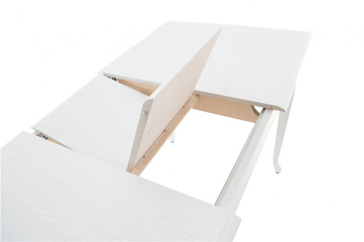 Стол "Кабриоль 120" раздвижной (1200х800 / Цвет дерева: Тон 9 Эмаль белая)