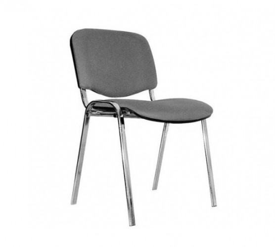 Стул для посетителей ИЗО хром ткань C38 т. серый WIN