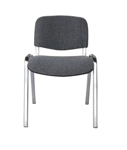 Стул для посетителей ИЗО хром ткань C38 т. серый WIN