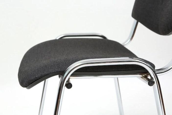 Стул для посетителей ИЗО хром ткань C38 т. серый WIN