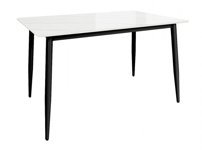 Стол для кафе Uni-Form-S2.2B (1300х700) SBlack/White Gloss Marble