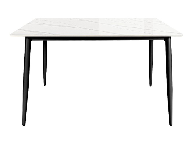 Стол для кафе Uni-Form-S2.2B (1300х700) SBlack/White Gloss Marble