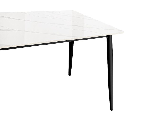 Стол для кафе Uni-Form-S2.2B (1300х700) SBlack/White Gloss Marble