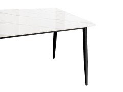 Стол для кафе Uni-Form-S2.2B (1300х700) SBlack/White Gloss Marble