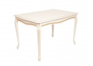Стол "Кабриоль 120" раздвижной (1200х800 / Цвет дерева:Тон 10 Слоновая кость RAL 1015 + патина золото)