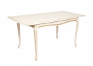 Стол "Кабриоль 120" раздвижной (1200х800 / Цвет дерева:Тон 10 Слоновая кость RAL 1015 + патина золото)