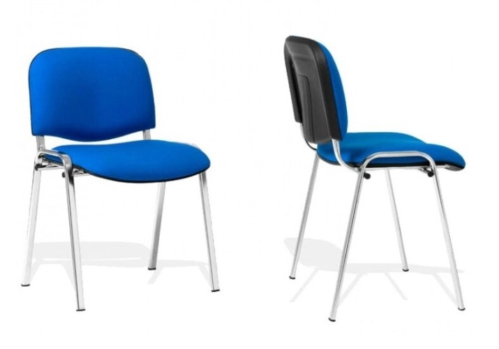 Стул для посетителей ИЗО хром ткань синяя C6