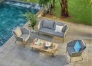 Плетеный комплект мебели с диваном из роупа LAVAL LOUNGE SET KWA