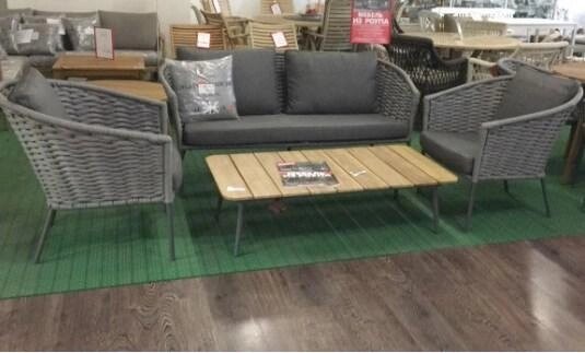 Плетеный комплект мебели с диваном из роупа LAVAL LOUNGE SET KWA