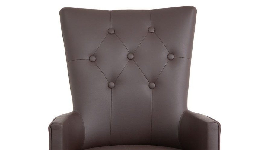 Кресло Виктория (темный тон / кожзам 1 шоколад)