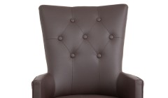 Кресло Виктория (темный тон / кожзам 1 шоколад)