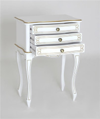 Тумба-32 (3 ящика) белый+золото