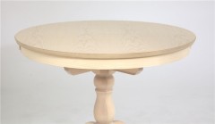 Стол обеденный Круглый-0090 (беленый дуб)