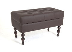 Банкетка Виктория (темный тон / кожзам 1 шоколад)