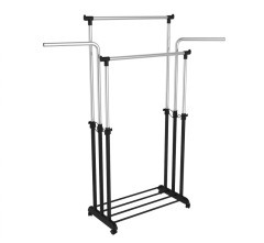 Стойка для одежды SHT WR-6 Sheffilton (металл-пластик/черный муар/хром)