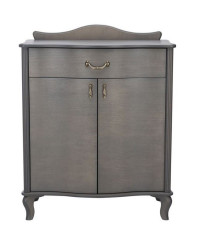 Комод "Джульетта" с распашными дверцами (серый ясень) Вис