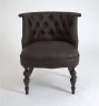 Кресло Бархат (темный тон / кожзам 1 шоколад)