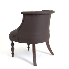 Кресло Бархат (темный тон / кожзам 1 шоколад)