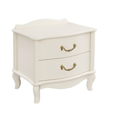 Прикроватная тумбочка Джульетта (2 ящика)  молочный дуб Ls