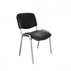 Стул для посетителей ИЗО хром кожзам V14 черный
