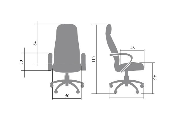 Конференц кресло Георг экокожа черная/дерево ИМ