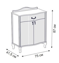 Комод "Джульетта" с распашными дверцами (дуб шампань) Вис